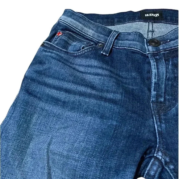 Hudson Dark Wash Cuffed Skinny Jeans 25 - Picture 6 of 9